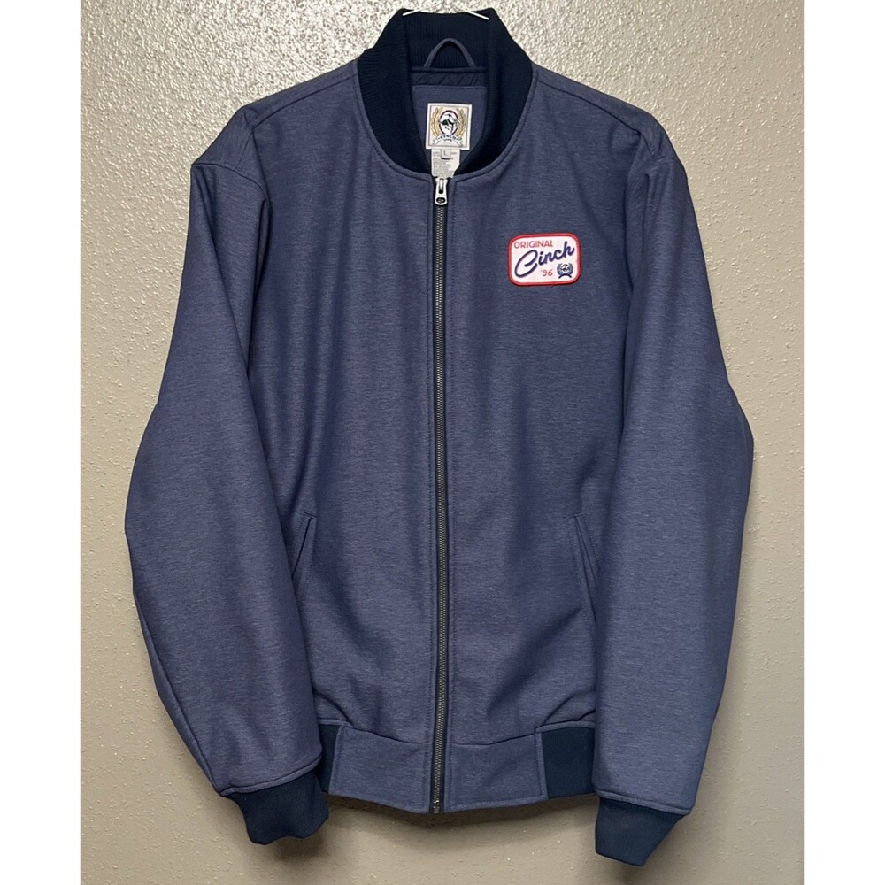Cinch Men's Blue Bonded Zip Jacket 1568001 Size Large L